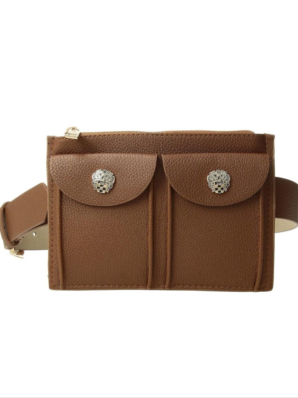Double Pocket Belt Bag Vince Camuto Cognac Brown NWOT